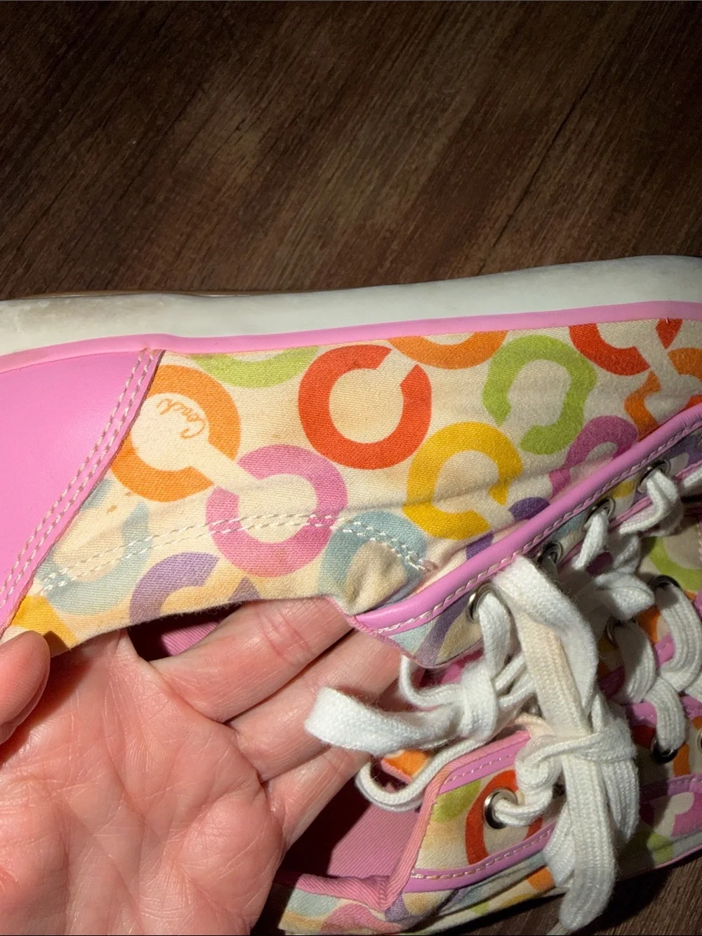 Coach Barrett Signature C Rainbow Sneakers Sz 10 B
